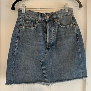 H&M Classic Blue Denim Mini Skirt